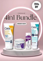 CeraVe 4-in-1 Skincare Kit – Cleanser, Moisturizer, Sunscreen & Exfoliator for All Skin Types.